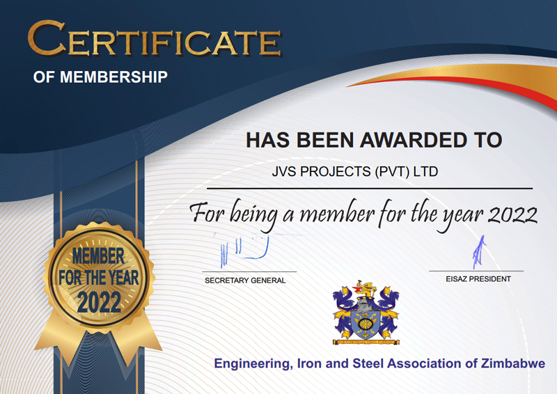 EISAZ Membership Certificate 2022
